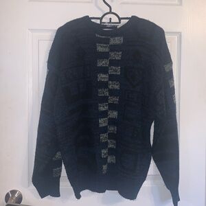 Men's Black and Gray Sweater